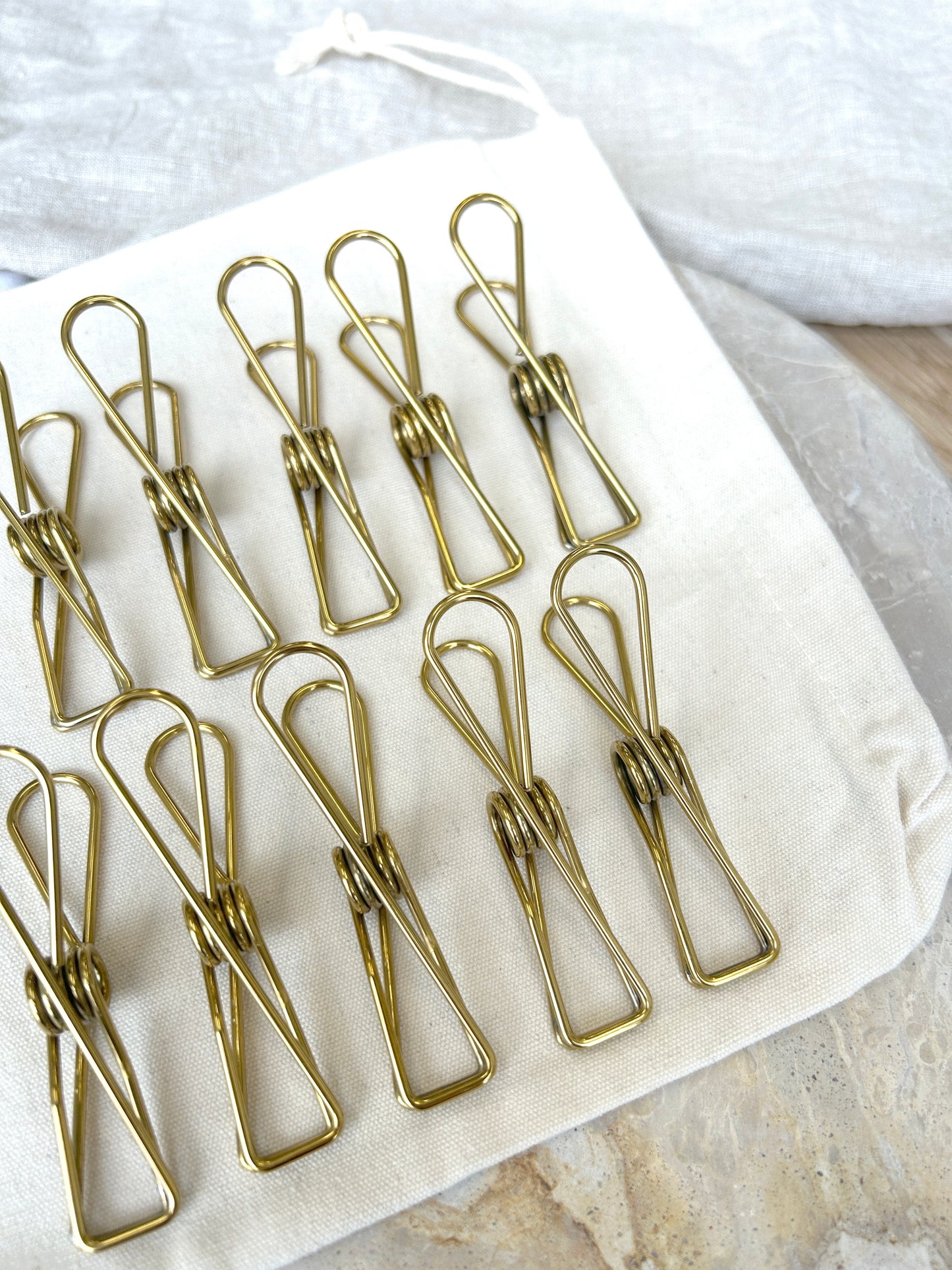 Gold Pegs - XL Size - Pack of 20 Pegs